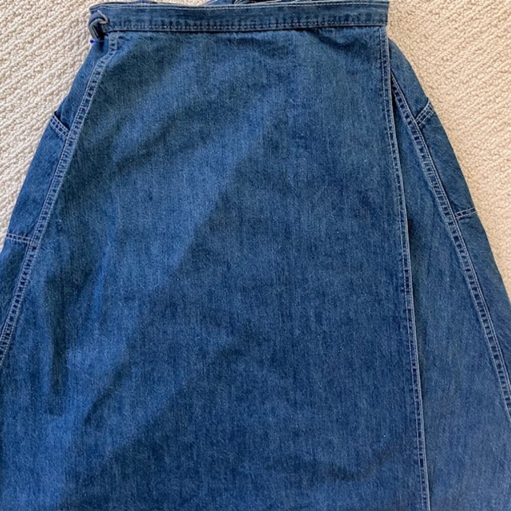 Vintage Ely Glad Rags denim wrap skirt SZ 8 1970's, boho cottagecore retro - Picture 4 of 5